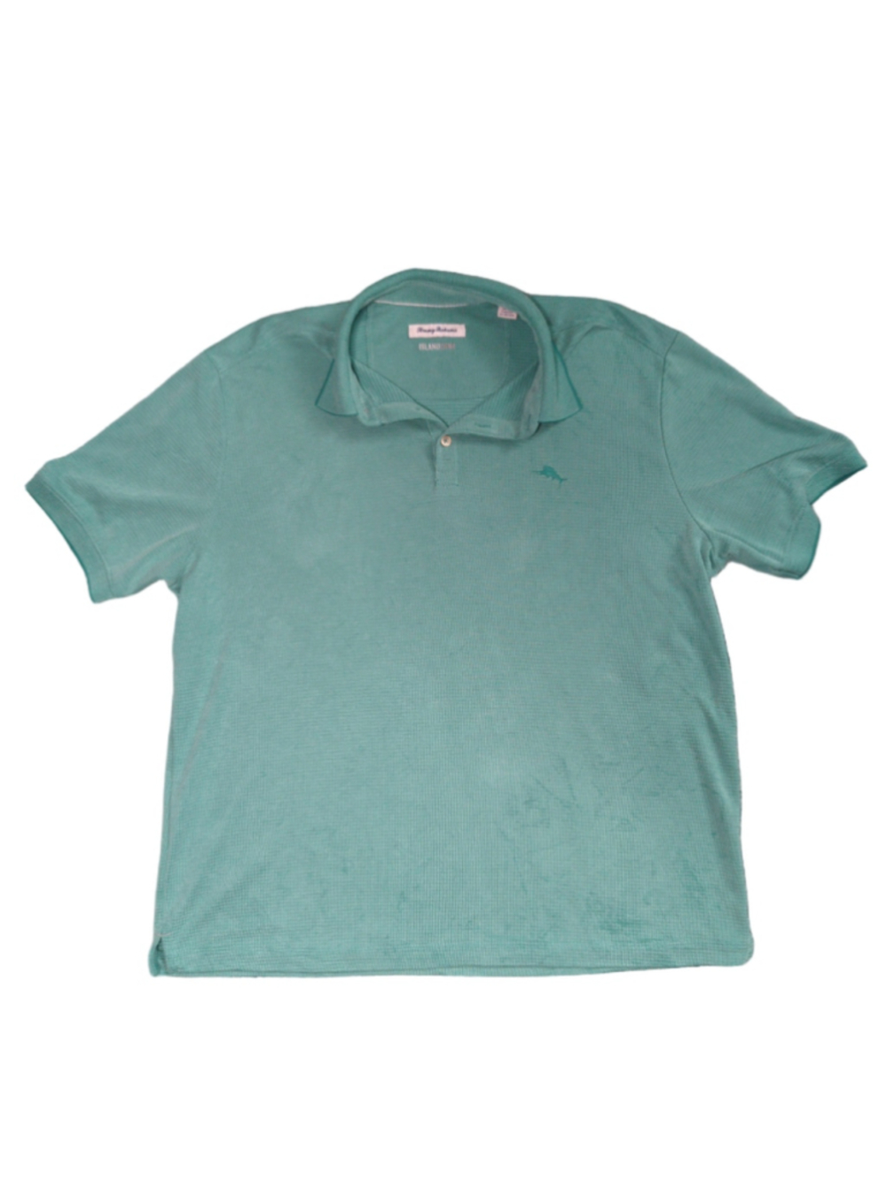 Tommy Bahama IslandZone Emfielder Polo Shirt Mint Green Men's Large AS IS